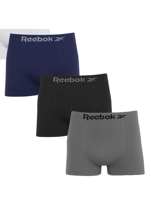 Reebok - Kit 3 Cuecas Boxer Reebok Classic Masculina Preto