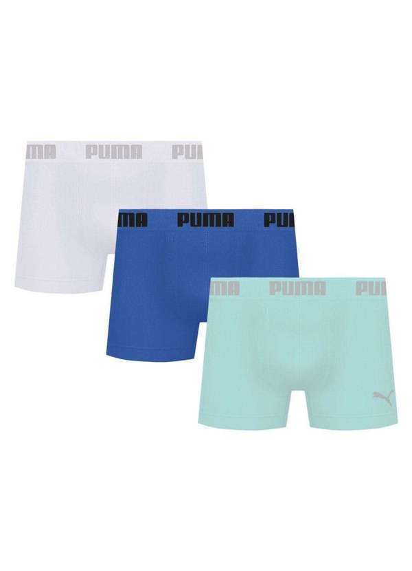 Puma - Kit 3 Cuecas Puma Boxer sem Costura Masculina Multicores