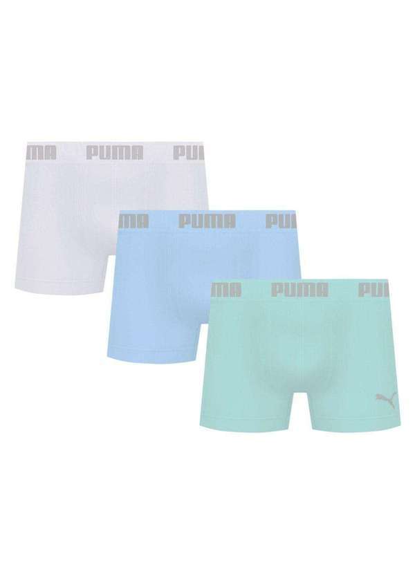 Puma - Kit 3 Cuecas Puma Boxer sem Costura Masculina Multicores