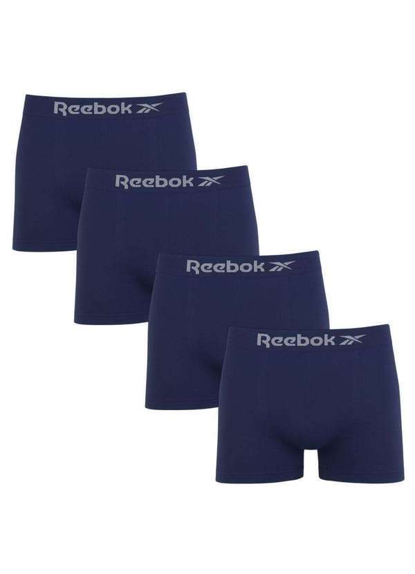 Reebok - Kit 4 Cuecas Boxer Reebok Classic Masculina Azul