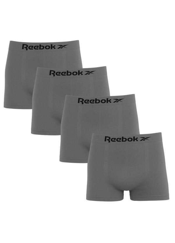 Reebok - Kit 4 Cuecas Boxer Reebok Classic Masculina Cinza