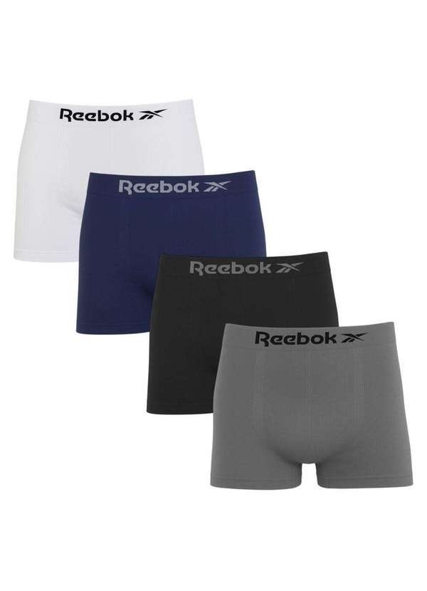 Reebok - Kit 4 Cuecas Boxer Reebok Classic Masculina Branco
