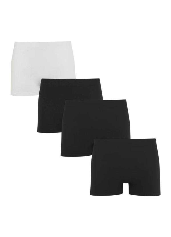 Reebok - Kit 4 Cuecas Boxer Reebok sem Costura Masculina Preto 2