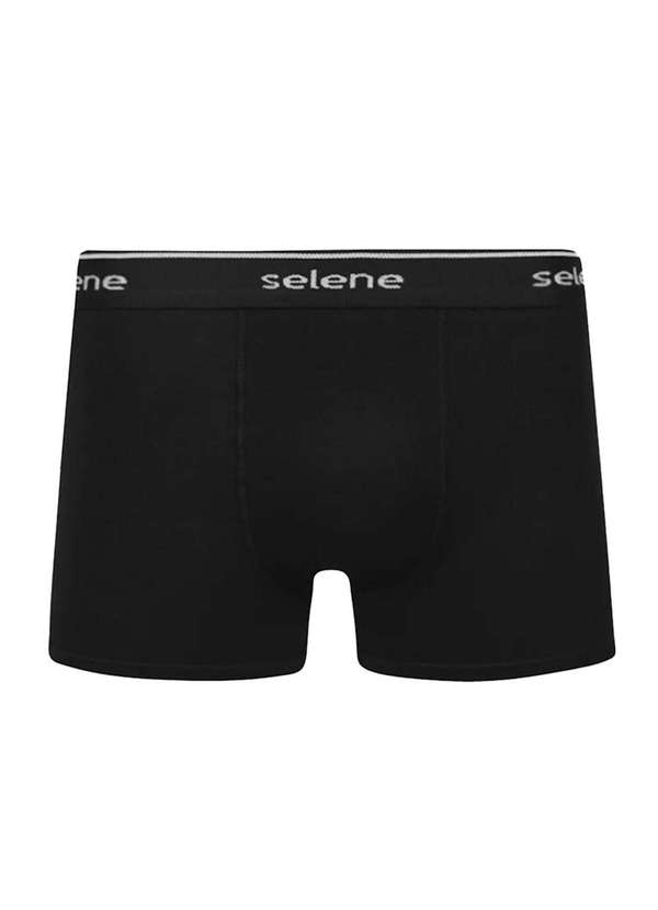 Selene - Kit 4 Cuecas Boxer Selene Algodão Masculino Preto 2