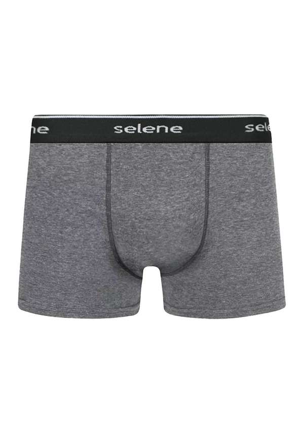 Selene - Kit 4 Cuecas Boxer Selene Algodão Masculino Preto 4