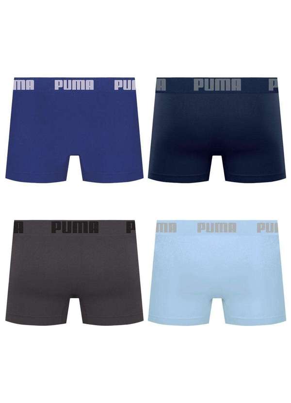 Puma - Kit 4 Cuecas Puma Boxer sem Costura Masculina Multicores 2