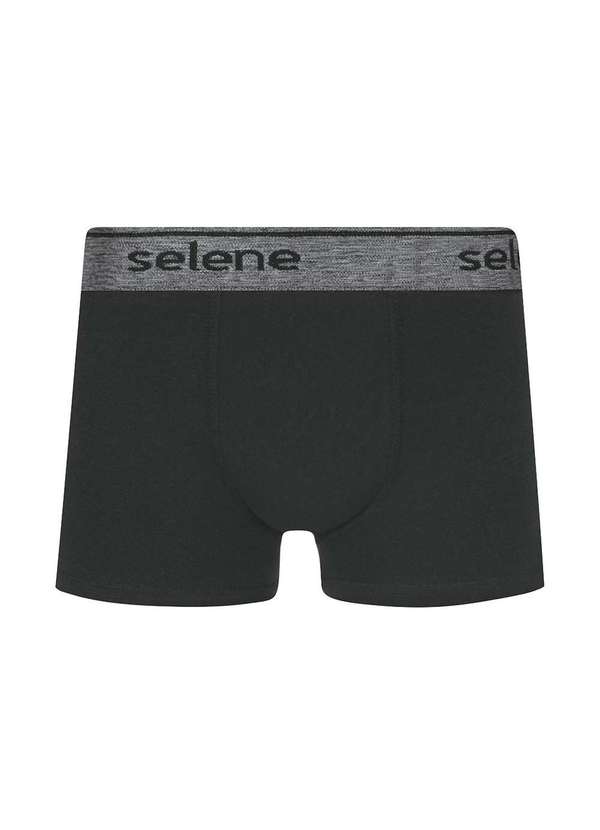 Selene - Kit 6 Cuecas Boxer Selene Algodão Infantil Preto 2
