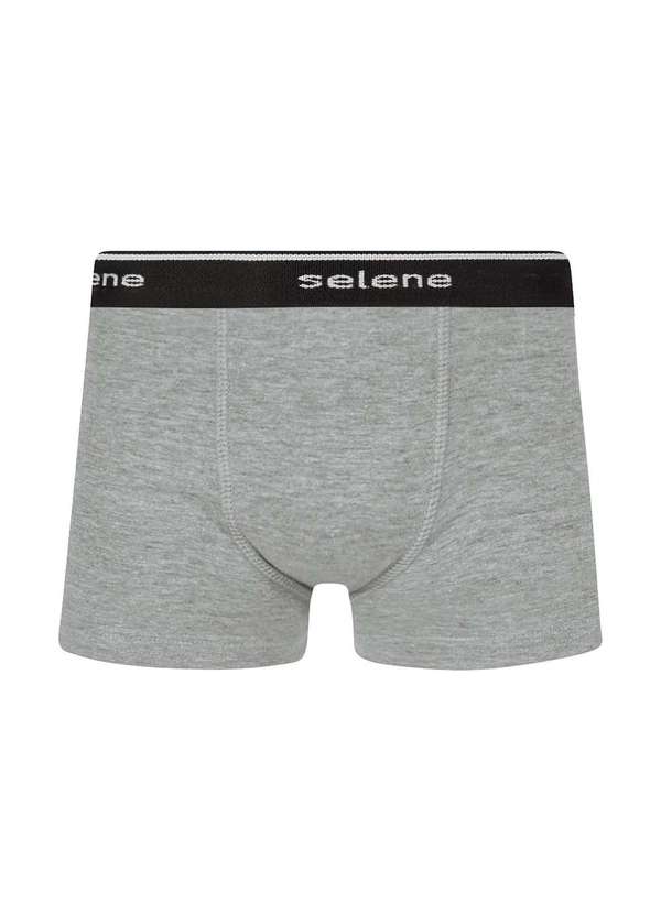 Selene - Kit 6 Cuecas Boxer Selene Algodão Infantil Preto 3