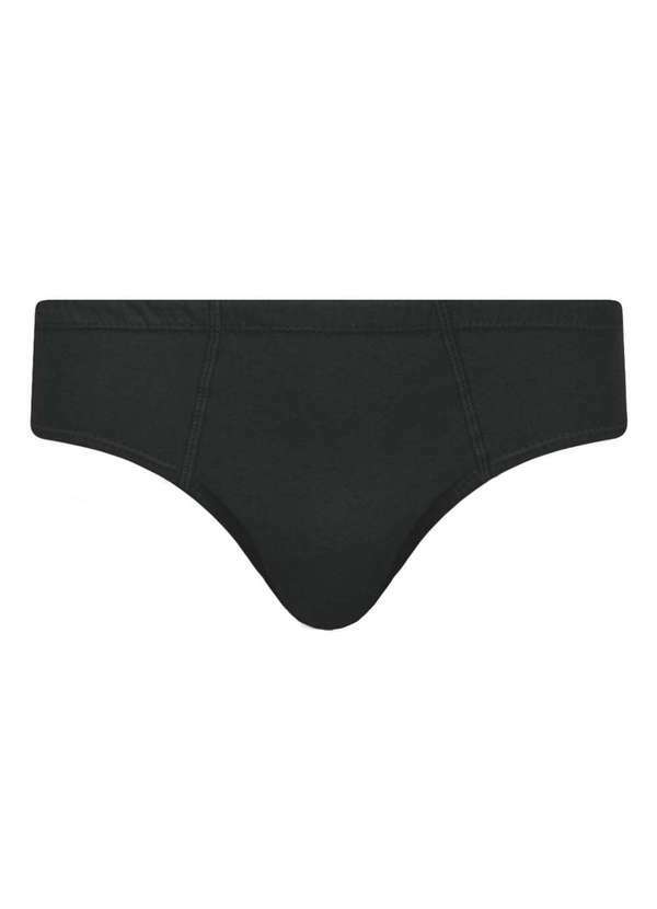 Selene - Kit 9 Cuecas Slip Selene Algodão Masculino Preto 4