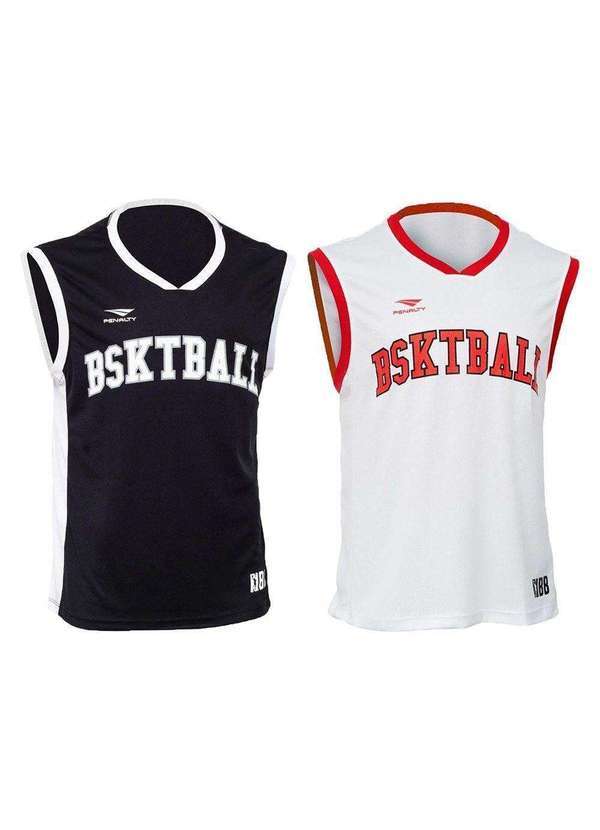 Penalty - Kit 2 Regatas Penalty Basquete 3x3 Pro Masculina Preto