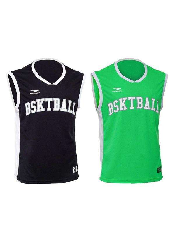 Penalty - Kit 2 Regatas Penalty Basquete 3x3 Pro Masculina Preto