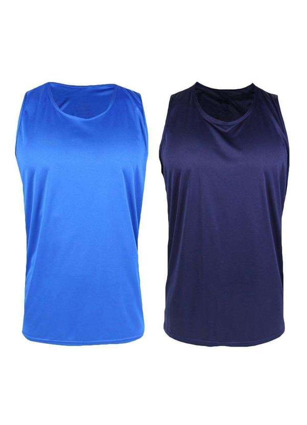 Pmc - Kit 2 Regatas Pmc Básica Masculina Azul