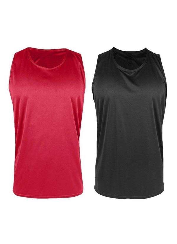 Pmc - Kit 2 Regatas Pmc Básica Masculina Vermelho