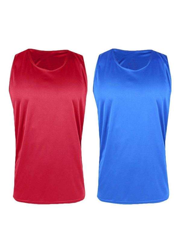 Pmc - Kit 2 Regatas Pmc Básica Masculina Vermelho