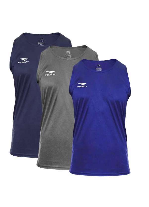 Penalty - Kit 3 Regatas Penalty X Masculino Azul