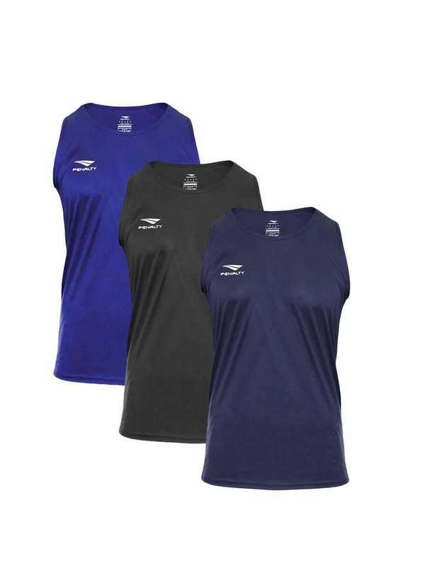 Penalty - Kit 3 Regatas Penalty X Masculino Azul