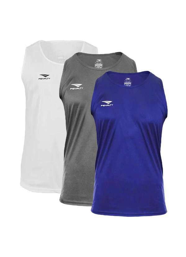 Penalty - Kit 3 Regatas Penalty X Masculino Cinza