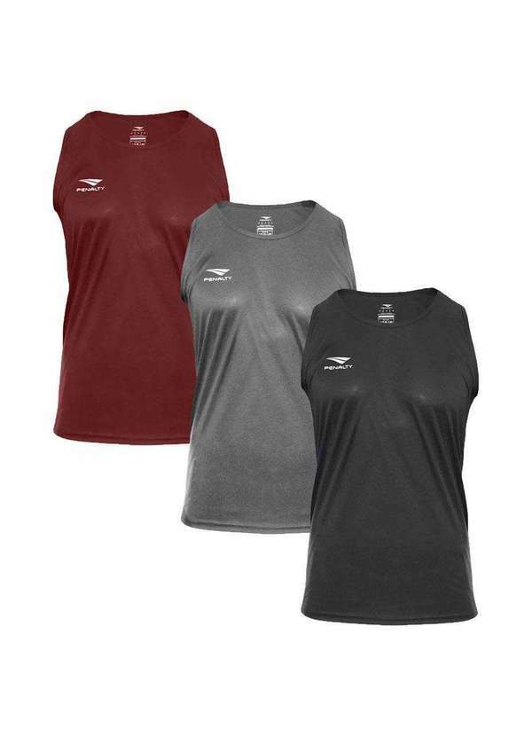 Penalty - Kit 3 Regatas Penalty X Masculino Vermelho
