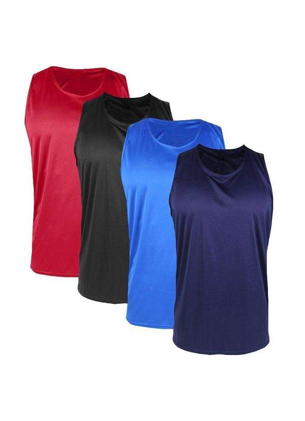 Pmc - Kit 4 Regatas Pmc Básica Masculina Azul