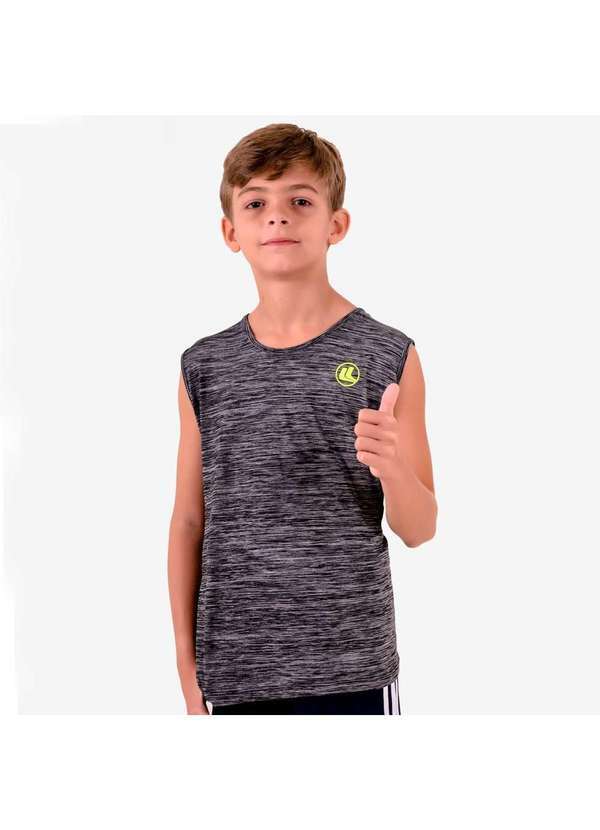 Esporte Legal - Regata Esporte Legal Machão Plank Infantil Masculino Cinza