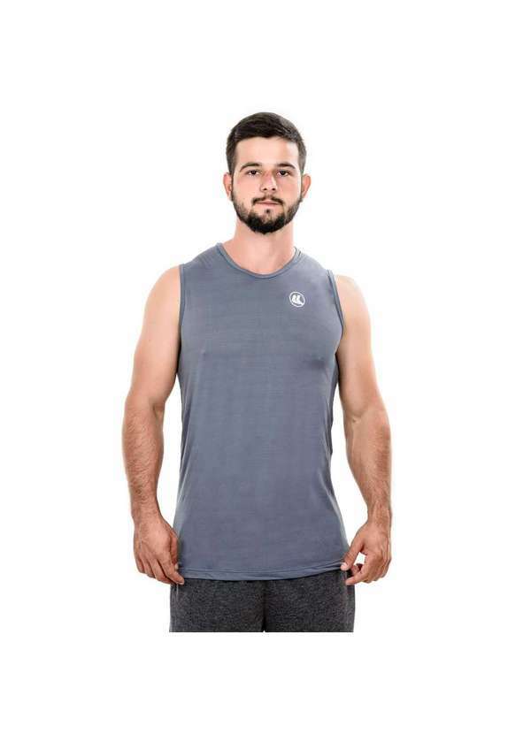Esporte Legal - Regata Machão Esporte Legal Solutio Uv45 Masculino Cinza