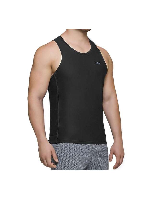 Selene - Regata Selene Dry Fit Masculina Preto