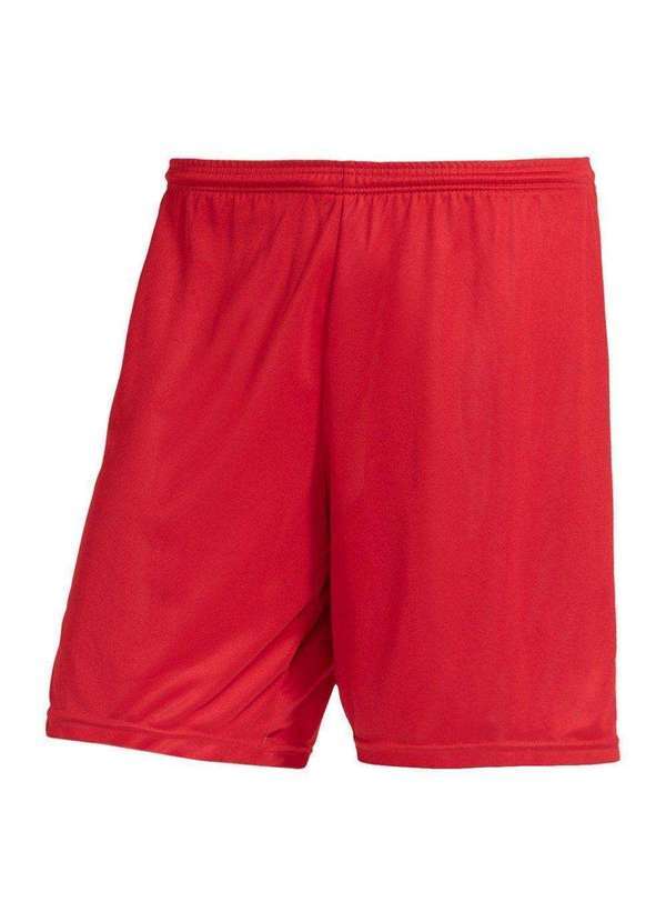 Pmc - Calção Pmc Futebol Plus Size Masculino Vermelho