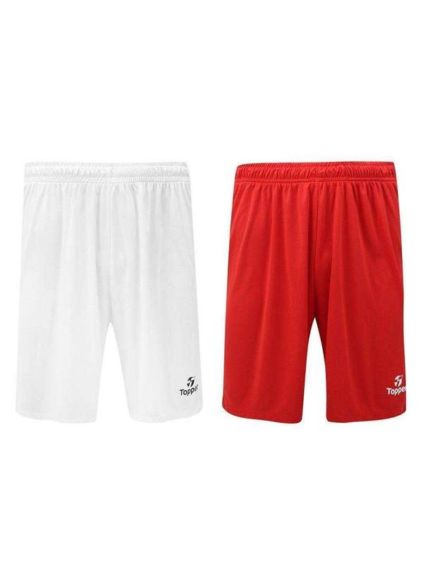 Topper - Kit 2 Calções Topper Classic New Masculino Branco 1