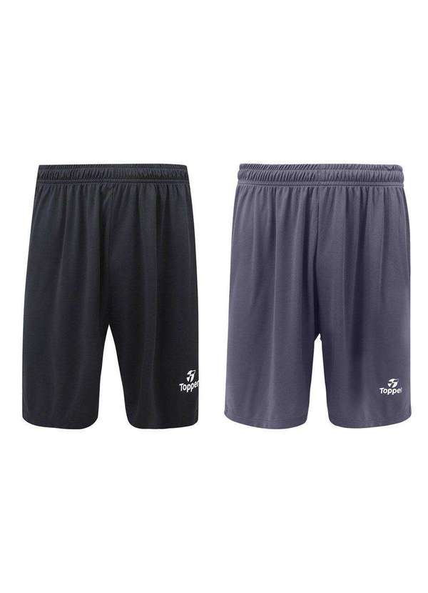 Topper - Kit 2 Calções Topper Classic New Masculino Preto