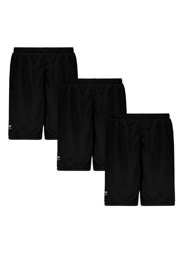 Penalty - Kit 3 Calções Penalty Matís Ix Masculino Preto