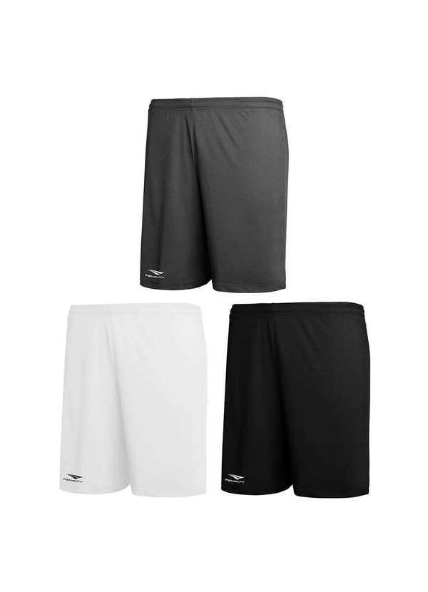 Penalty - Kit 3 Calções Penalty X Plus Size Masculino Cinza