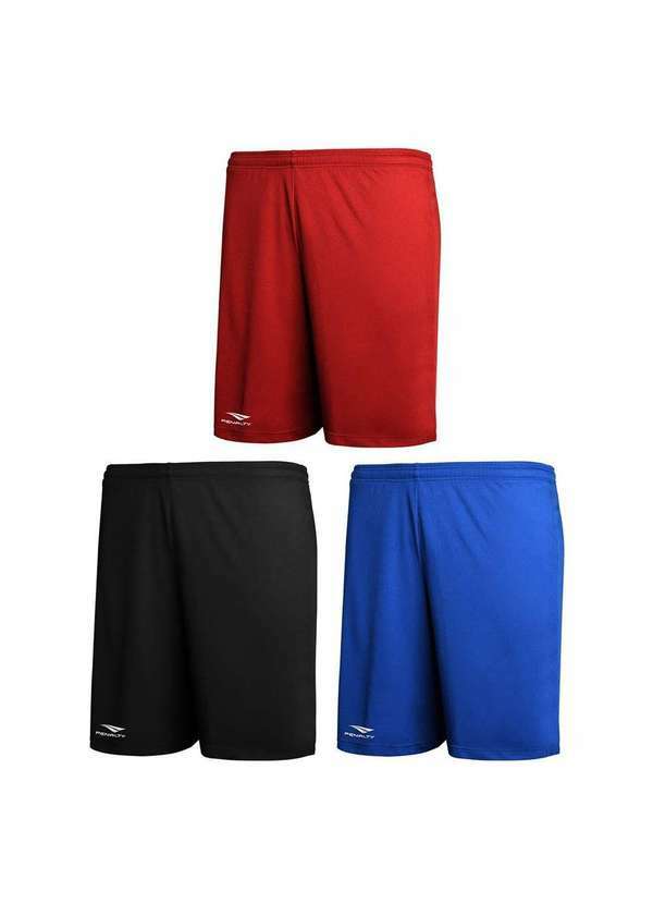 Penalty - Kit 3 Calções Penalty X Plus Size Masculino Vermelho