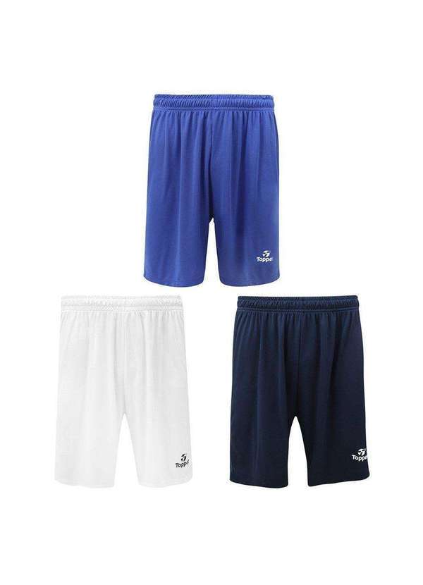 Topper - Kit 3 Calções Topper Classic New Masculino Azul