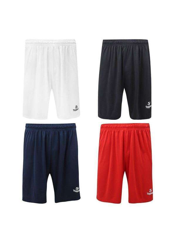 Topper - Kit 4 Calções Topper Classic New Masculino Branco