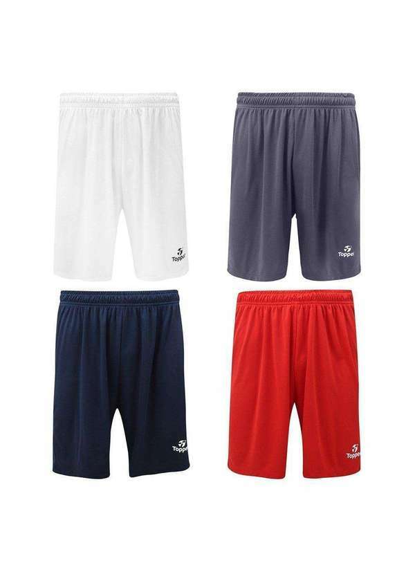 Topper - Kit 4 Calções Topper Classic New Masculino Cinza