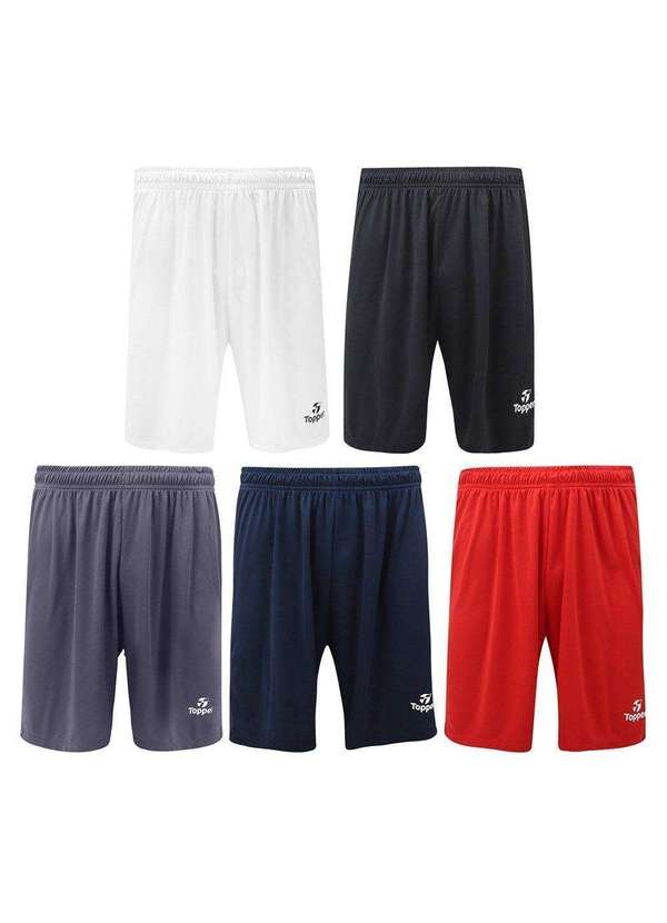 Topper - Kit 5 Calções Topper Classic New Masculino Branco 1