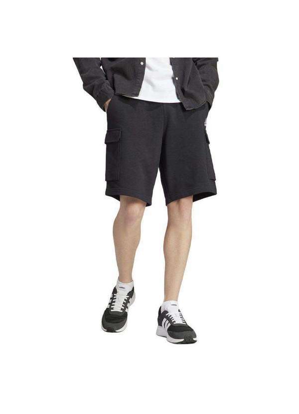 Adidas - Short Adidas Moletinho Essentials Cargo Masculino Preto