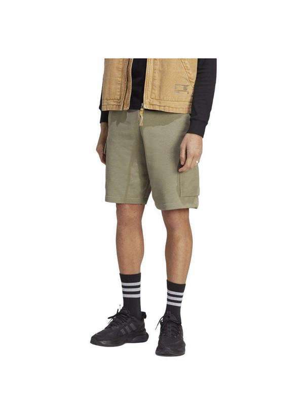 Adidas - Short Adidas Moletinho Essentials Cargo Masculino Verde