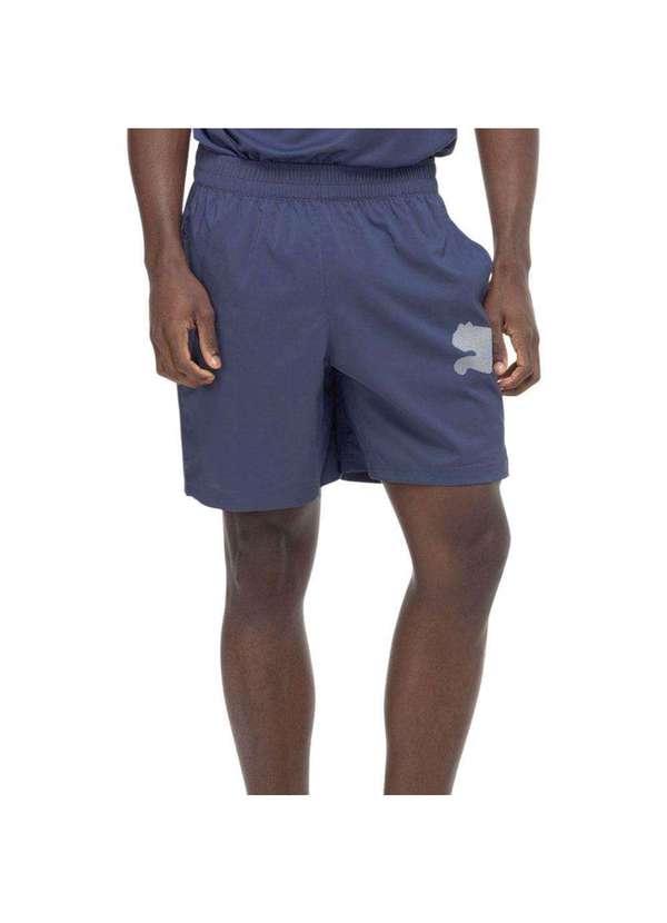 Puma - Short Puma Tad Big Logo Masculino Azul