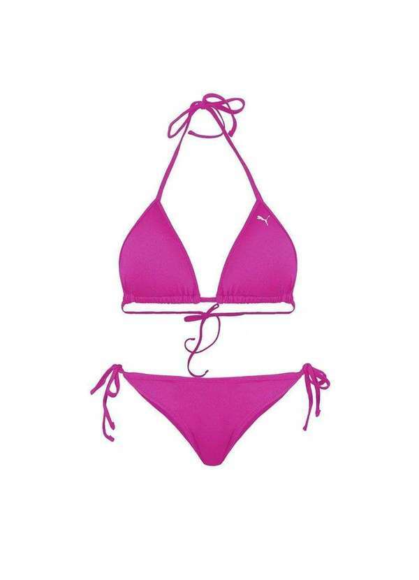 Puma - Biquíni Puma Cortininha com Laço Feminino Rosa