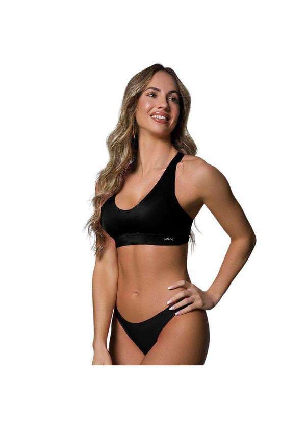 Selene - Biquíni Selene Top e Calcinha Básico Feminino Preto