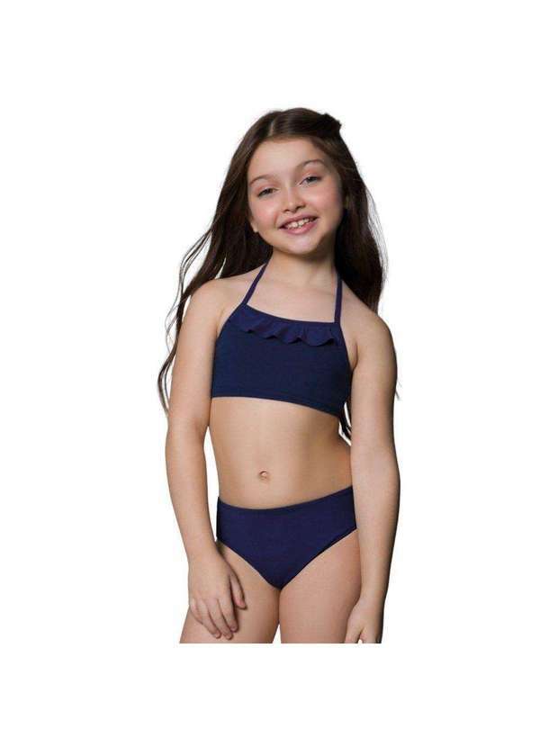 Selene - Biquíni Selene Top e Calcinha Básico Infantil Azul