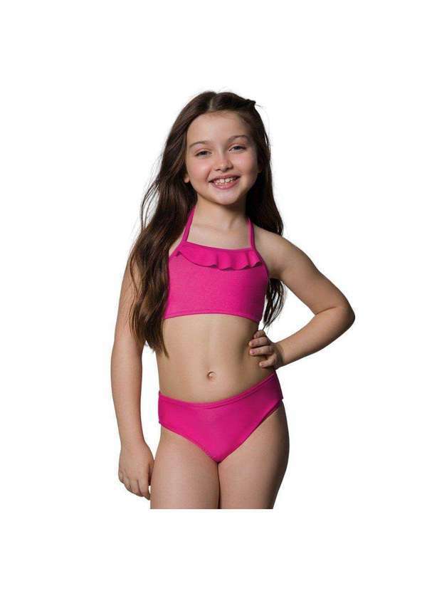 Selene - Biquíni Selene Top e Calcinha Básico Infantil Rosa