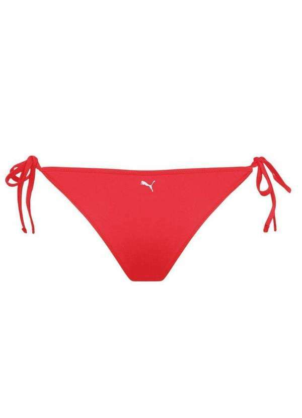 Puma - Calcinha Biquíni Puma com Laço Feminina Vermelho