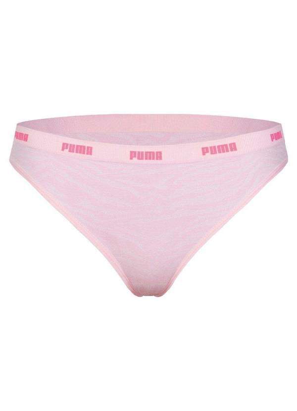 Puma - Calcinha Biquini Puma sem Costura Rosa
