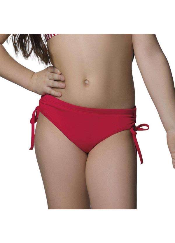 Selene - Calcinha Biquíni Selene com Amarração Infantil Vermelho