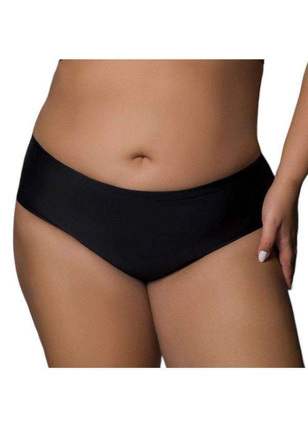 Selene - Calcinha Biquíni Selene Frente Única Plus Size Feminino Preto