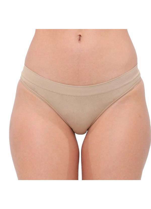 Selene - Calcinha Selene Biquíni sem Costura Feminina - Nude Bege