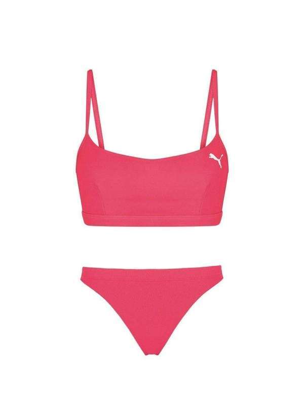 Puma - Conjunto Biquíni Puma Top Calcinha Sporty Feminino Rosa