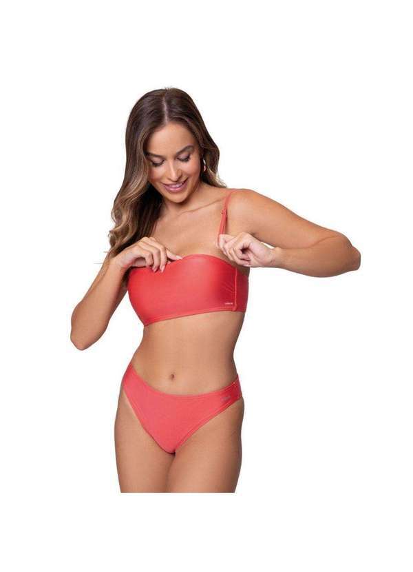 Selene - Conjunto Biquíni Selene Top Calcinha Básico Feminino Rosa